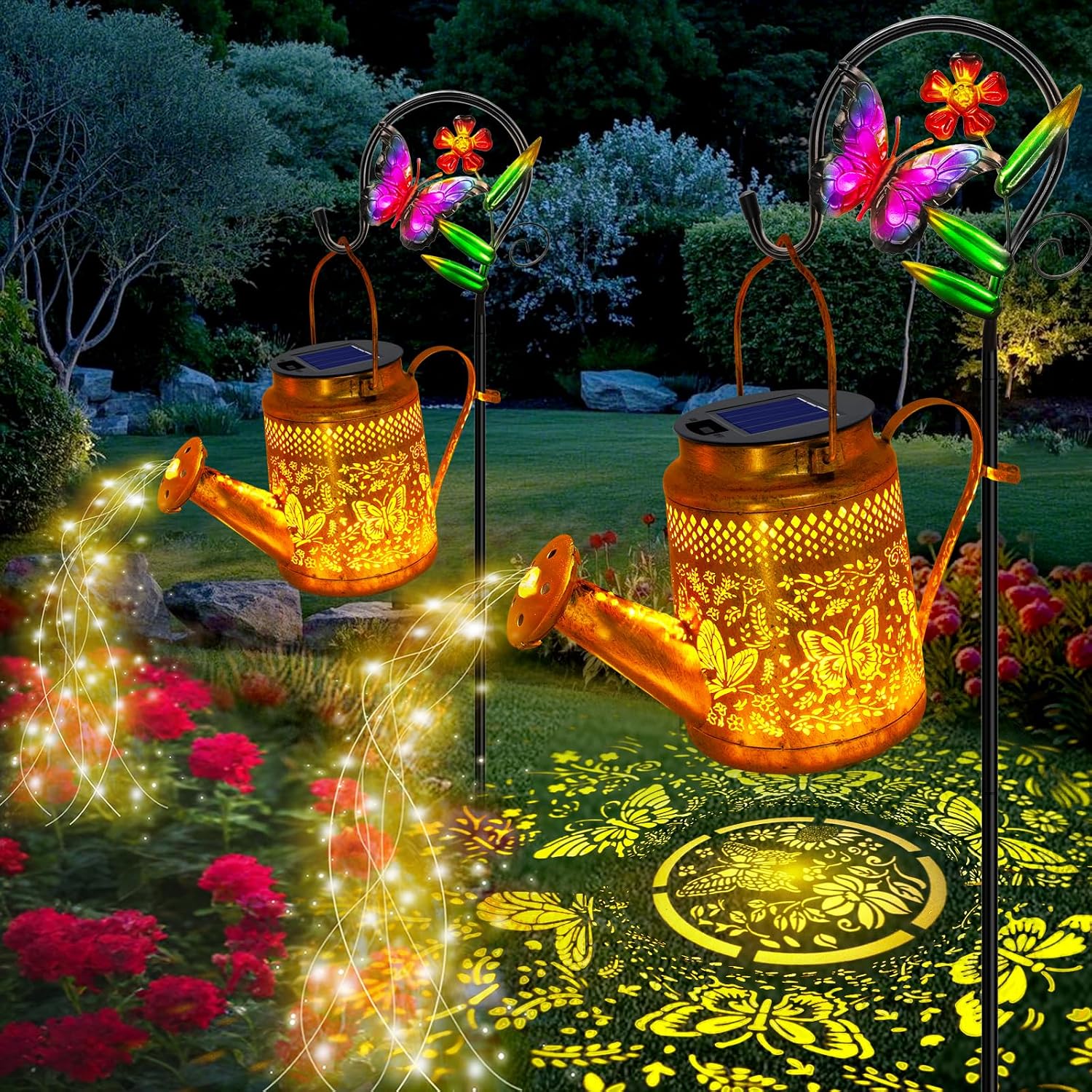 Outdoor Lighting For Backyard - 2 Paket Lampu Penyiram Kebun Bentuk