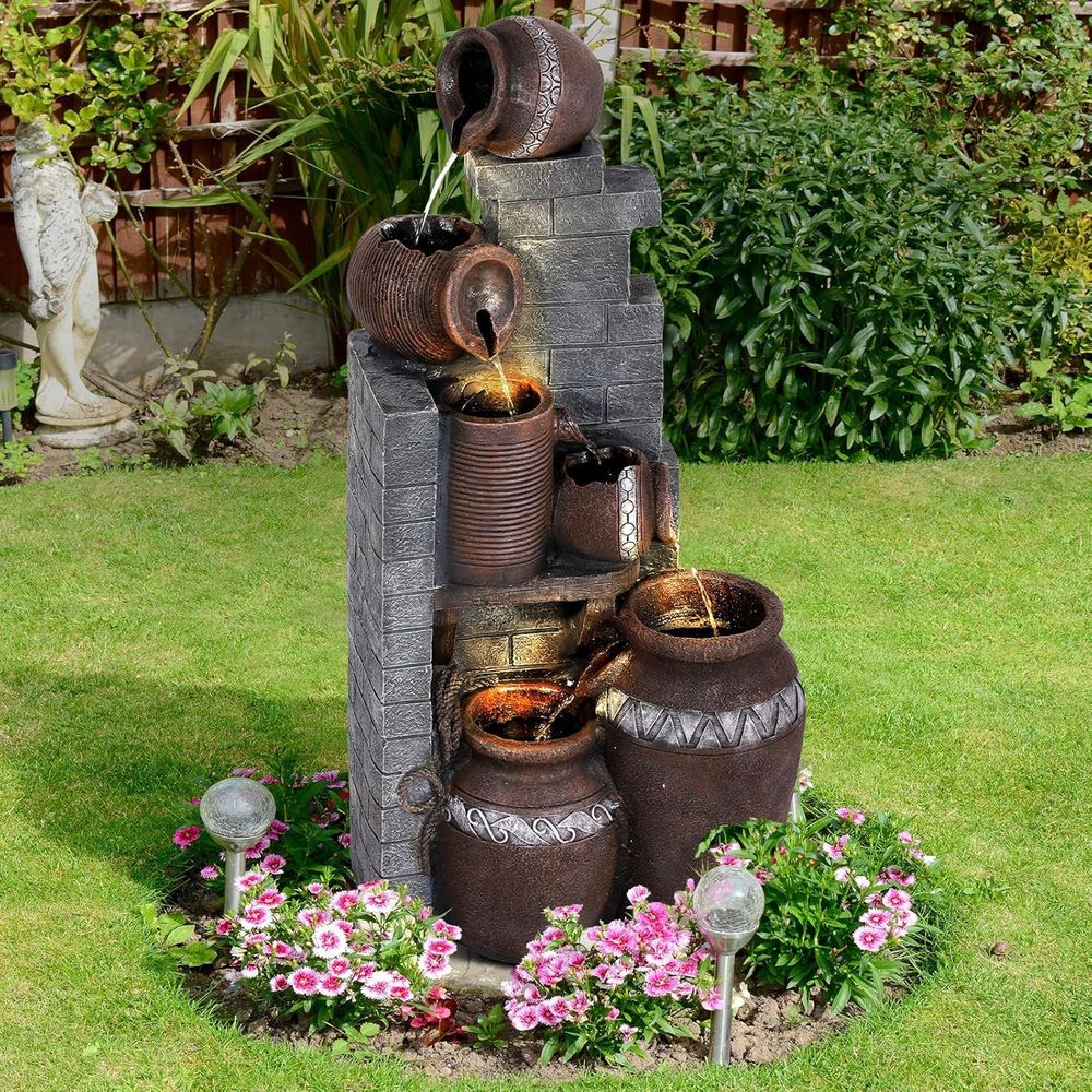 Outdoor Lighting For Backyard - Air Mancur Berjenjang 6 Tingkat untuk