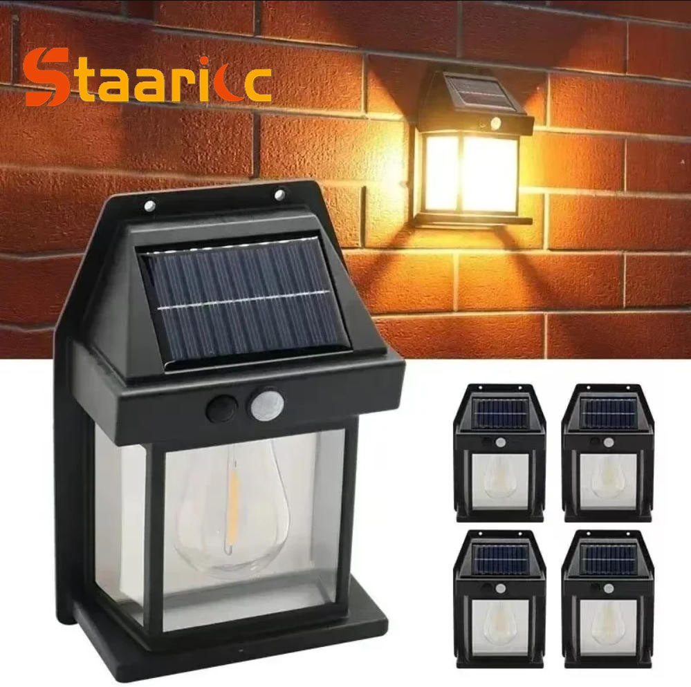 Outdoor Lighting For Backyard - Lampu Dinding Tenaga Surya Tungsten Luar