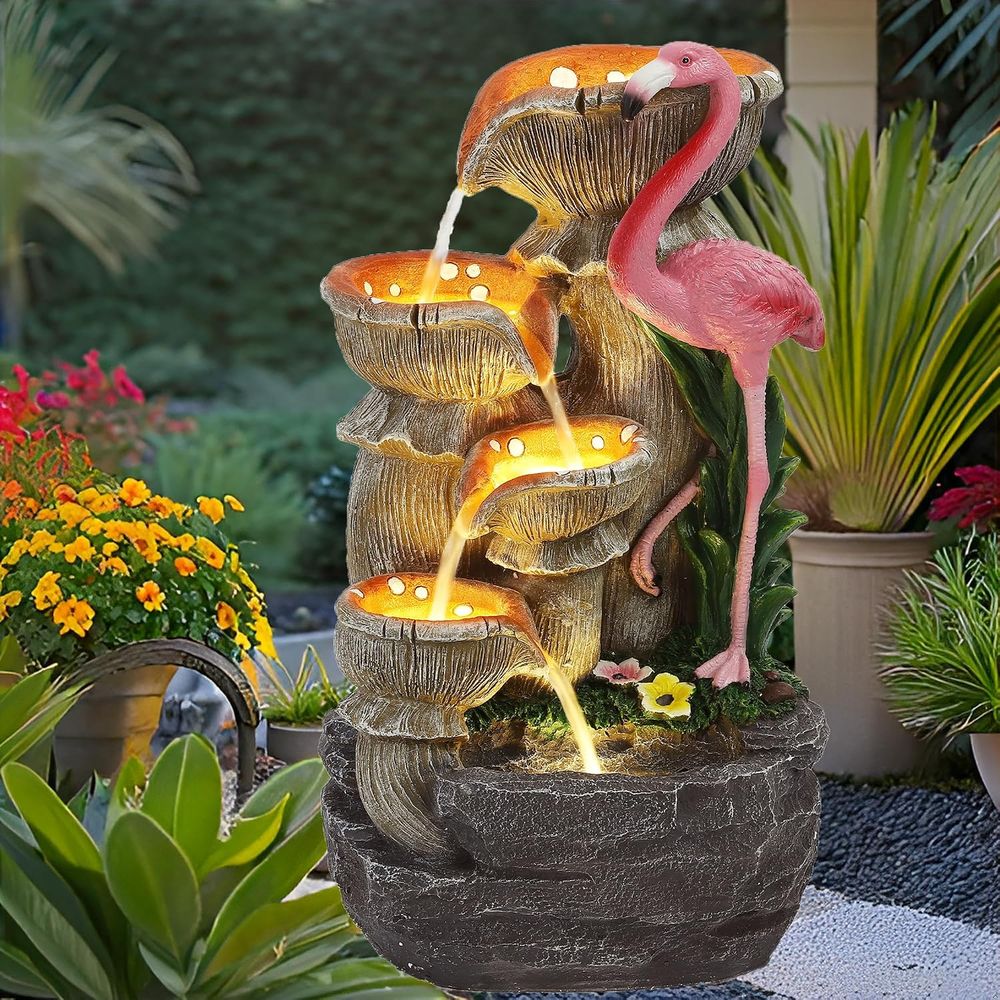 Outdoor Lighting For Backyard - Fitur Air Mancur 5 Tingkat untuk