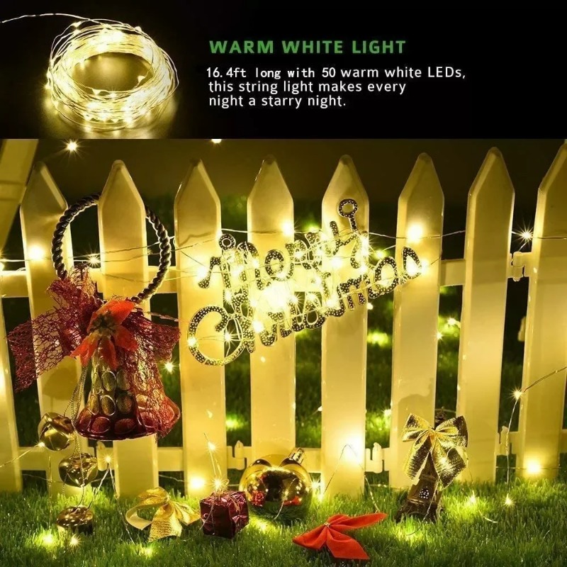 1 buah Lampu String Surya Luar - Solar Fairy String ulasan dan harga