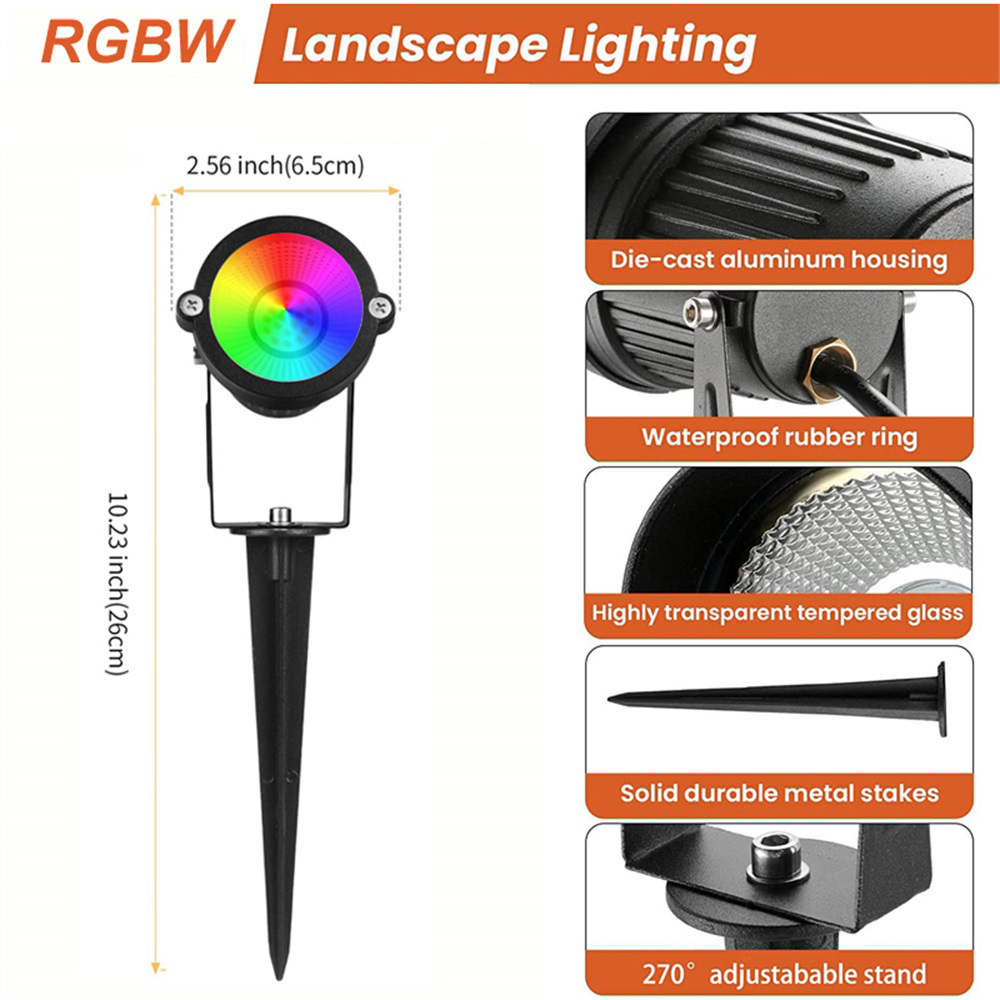 Lampu Lanskap RGBW 10W dengan  - Outdoor Lighting Yard ulasan dan harga