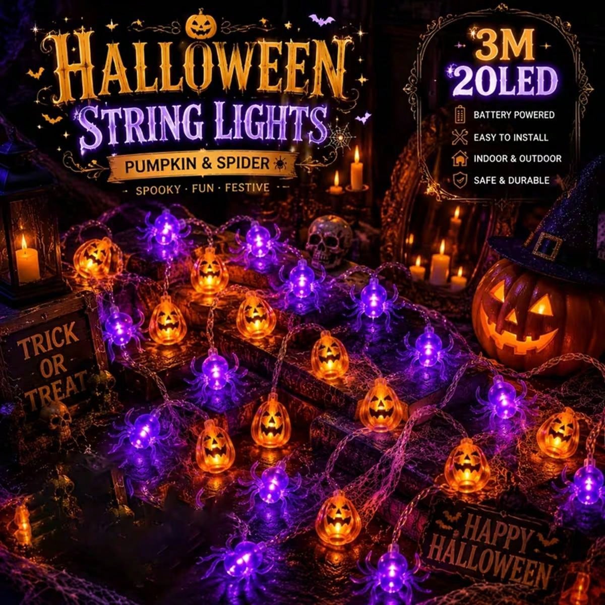 1 Buah Lampu String LED 10/20  - Outdoor Lighting For Front Of House ulasan dan harga