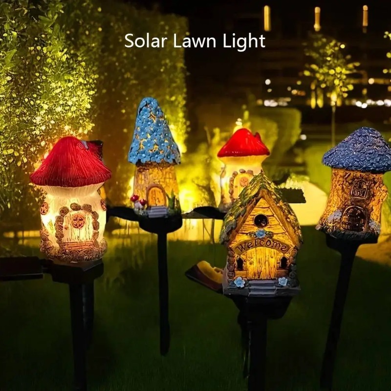 Lampu Rumah Bunga Resin Tenaga - Outdoor Lighting For Front Of House ulasan dan harga