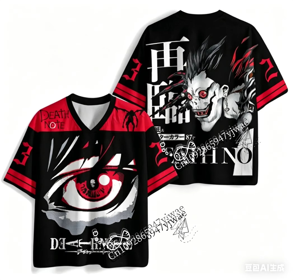 Kaos dengan desain Death Note, - Outdoor Lighting Jersey ulasan dan harga