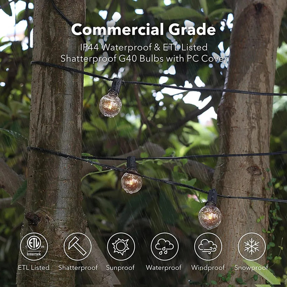 Lampu Tali Globe G40 8M/15M 25 - Outdoor Lighting For Backyard ulasan dan harga