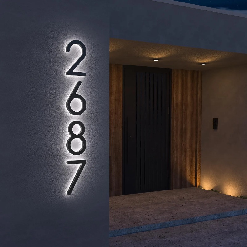 Nomor Rumah Modern LED, Tanda  - Outdoor Lighting For Front Of House ulasan dan harga