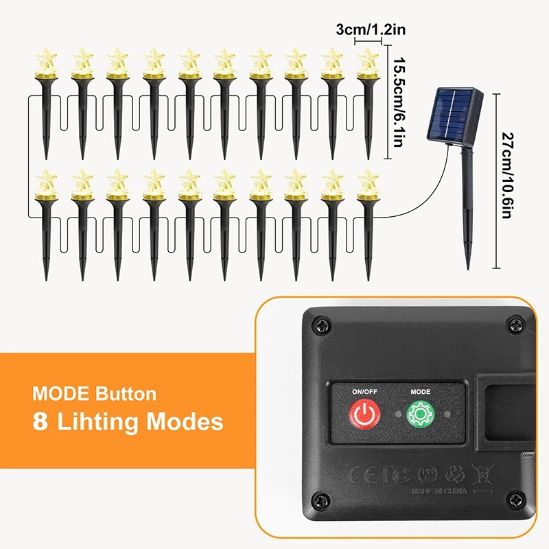 1 Set Lampu Panduan Bentuk Pen - Solar Path Light ulasan dan harga